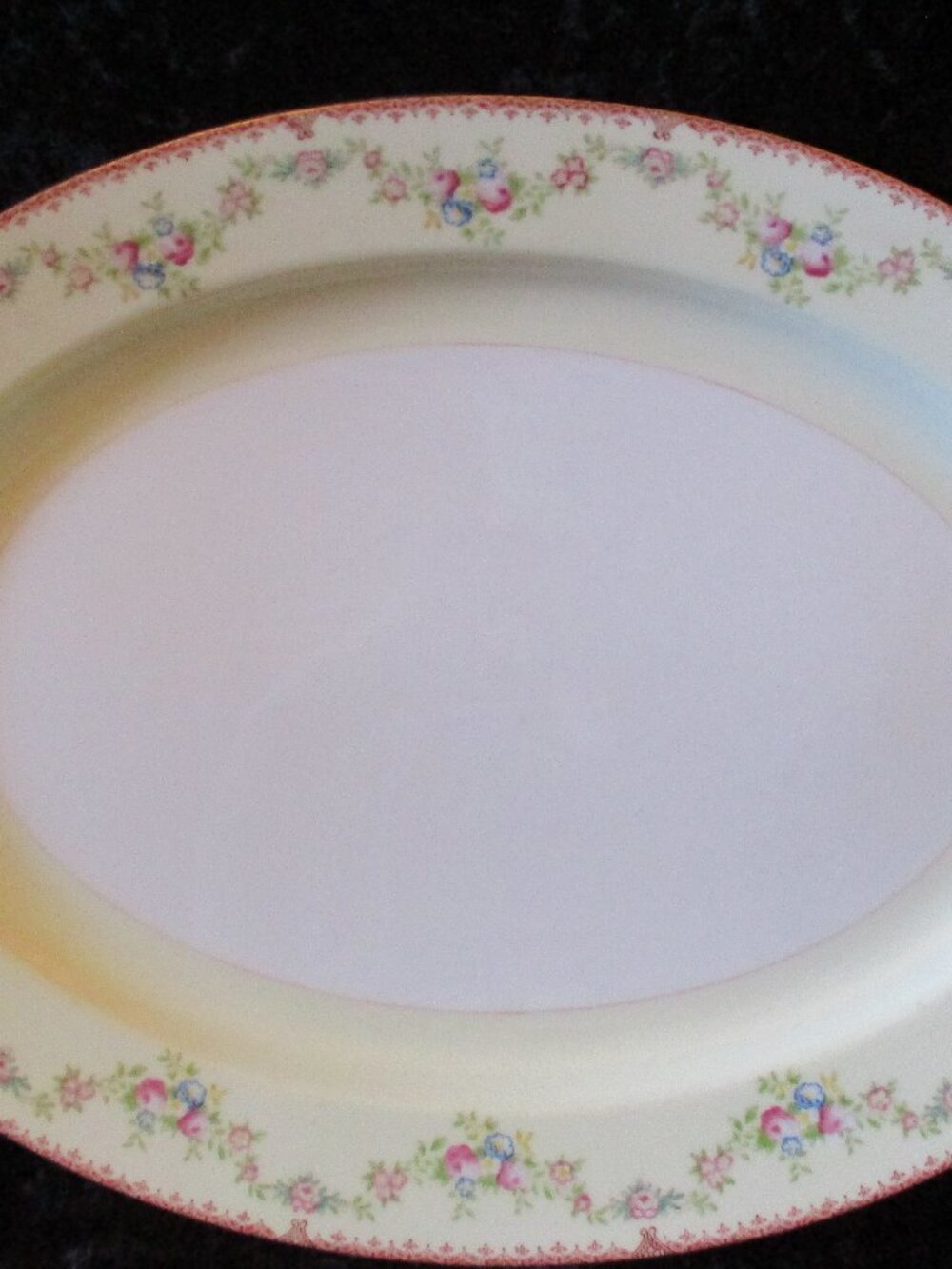 Vintage Meito China Hand Painted Large Serving Platter Made in Japan